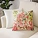 Fodera per Cuscino, Fodere per Cuscino Decorate in Poliestere Morbido,Primavera, rami di fiori di bouganville in S,Decorativi Fodere Quadrate per Cuscino per Divano Camera da Letto Auto Casa(50x50cm)