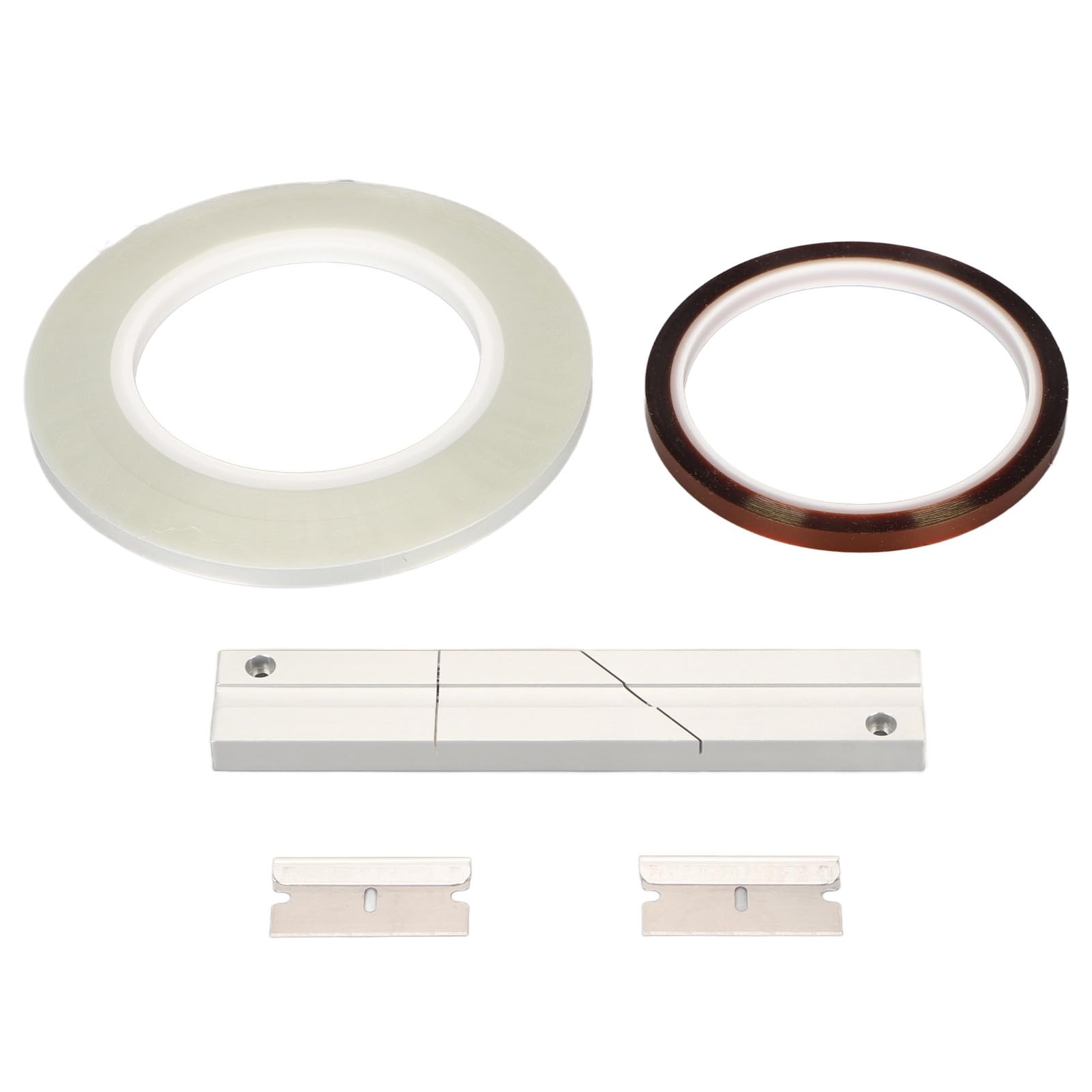 Akozon Kit de Bloques de Empalme de Cinta Akozon 1/4 Pulgada para Revoxsonido - Aleación de Aluminio con Cinta de Empalme, de Líder y Cuchillas de Medios para Grabadoras de Carrete a Carrete