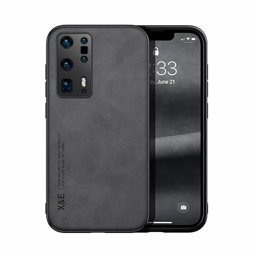 Jiajihua Compatible with Huawei P40 Pro Plus 5G Cover,Magnetic Attraction inside,Compatible with Huawei P40 Pro Plus 5G Anti-drop Camera Protect 2 in 1 Phone Case Black