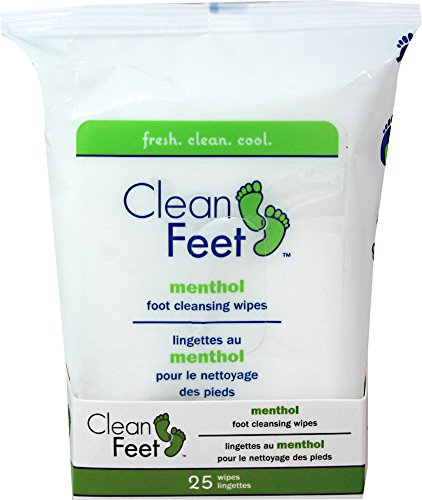 Clean Feet Menthol Foot Cleaning Wipes-25 count Package