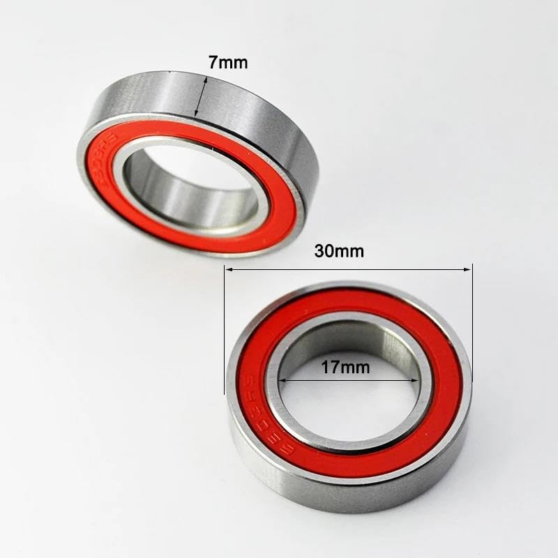 Hybrid-Keramiklager 17 x 30 x 7 mm, 6903RS Siliziumnitrid for Fahrrad, Kugellager mit 17 mm Bohrung und Innendurchmesser(10 Pcs)