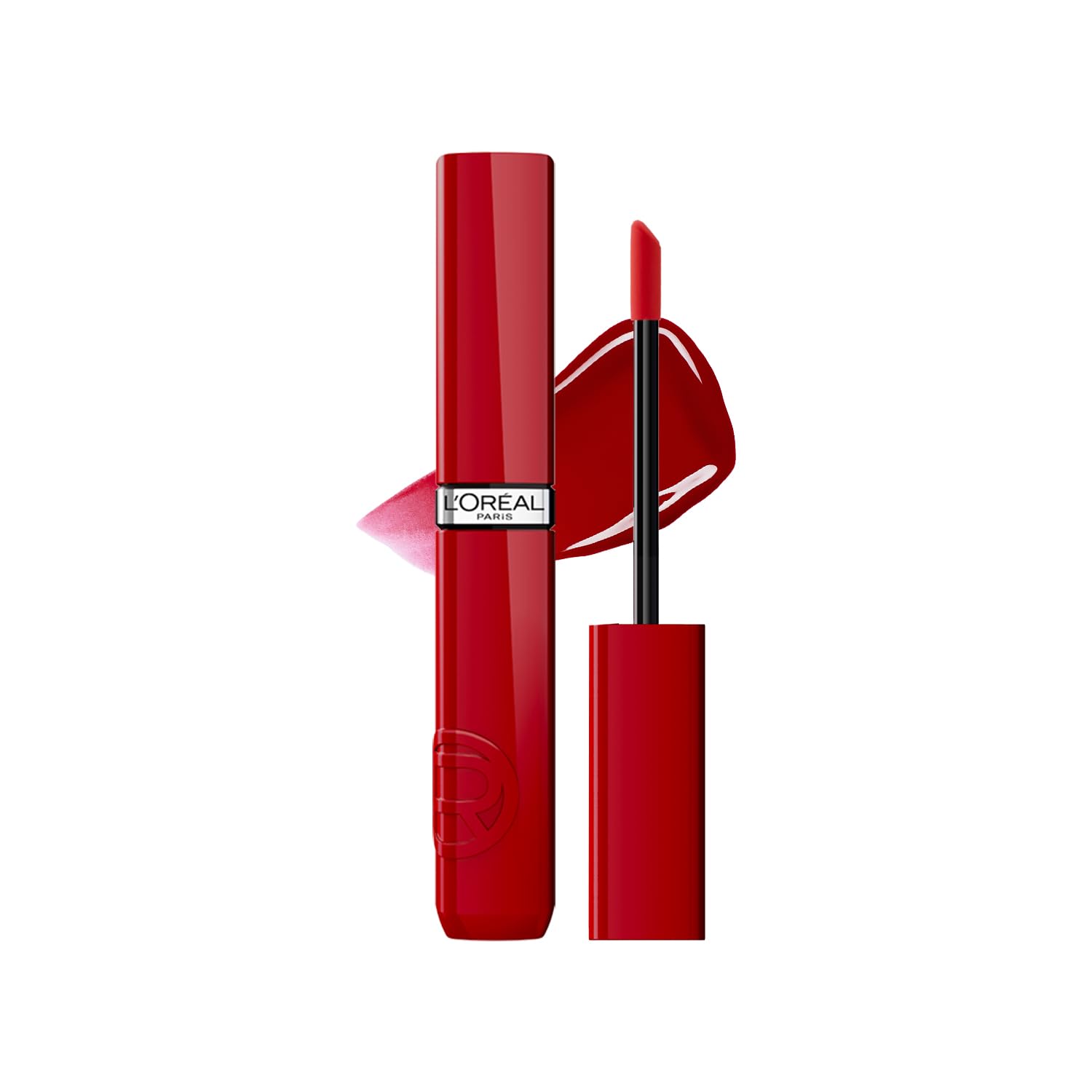 L'Oréal Paris Infallible Laque Resistance Lacquer-Like Shine Finish. 16H longwear lacquer lipstick. High-impact color, zero transfer - 420 Le Rouge Paris, 4ml