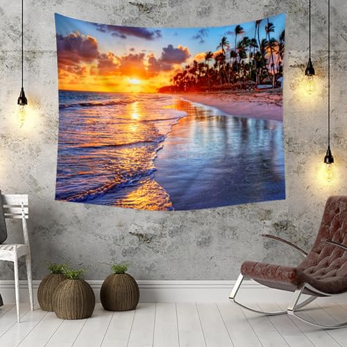 Tenture moderne décoration de chambre grand format coucher de soleil - 3
