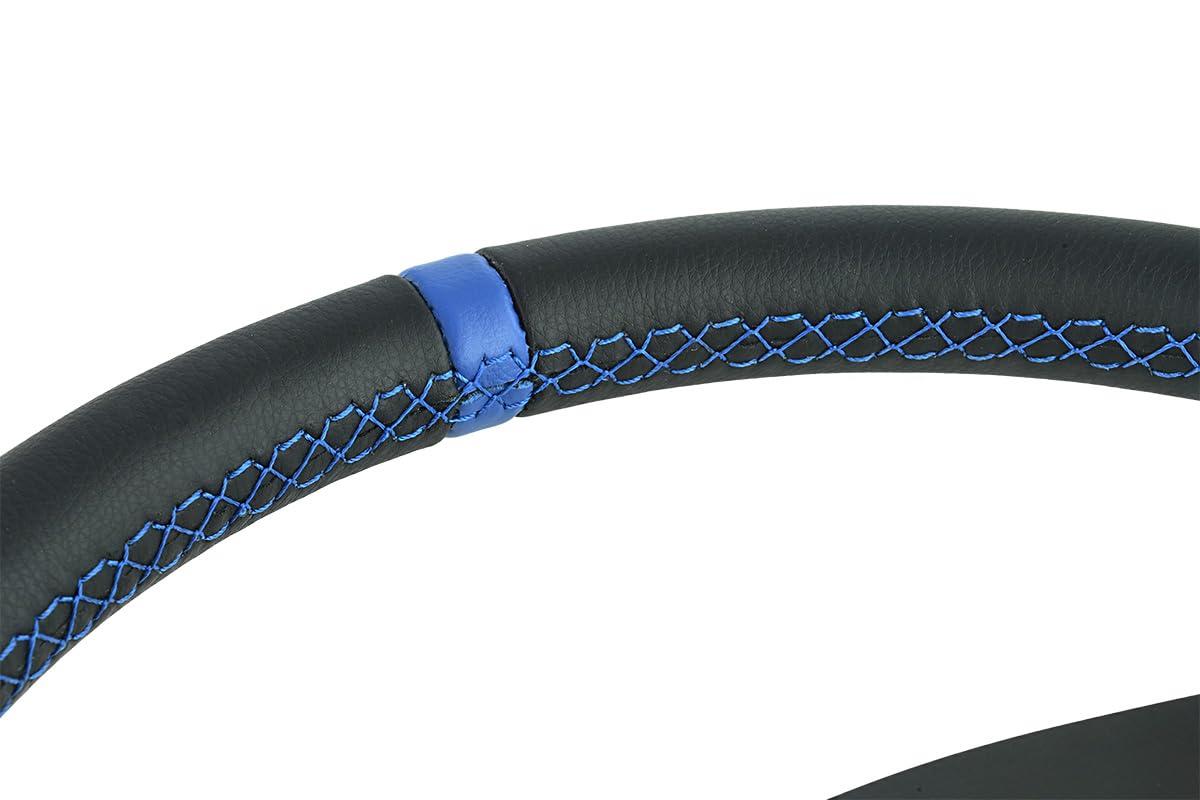 fmic.eu PERFORMANCE Kierownica sportowa Classic skóra 350 mm przesunięcie 33 mm niebieska