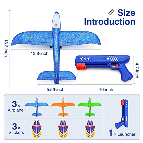 Wesfuner T918-1 3 Pack Foam Airplane Launcher Toys thumb #5