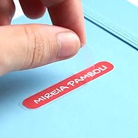 Vista 6 de 50 calcomanías con nombre personalizadas para niños. Etiquetas adhesivas para escuela, jardín de infantes, libros, juguetes y Tupperware. Etiquetas