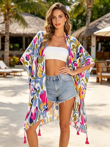 Image of Breezy Lane Kimonos for Women Swimsuit Coverups Beach Cover Up Swimwear Cardigan Summer