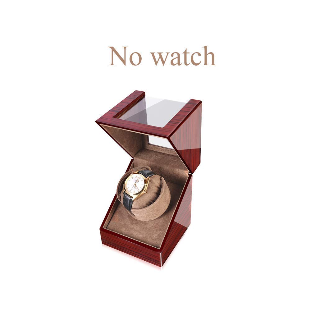 Guarda Winder Automatico Meccanico Orologio Meccanico Avvolgimento Avvolgitore per Orologio Singolo in Pelle con Moto Tranquillo Classico Watch Winder Table Storage Case (B) Watch Winder LWX