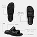 Coach Women's Sculpted C Double Band Sandal Flat, Black, 8