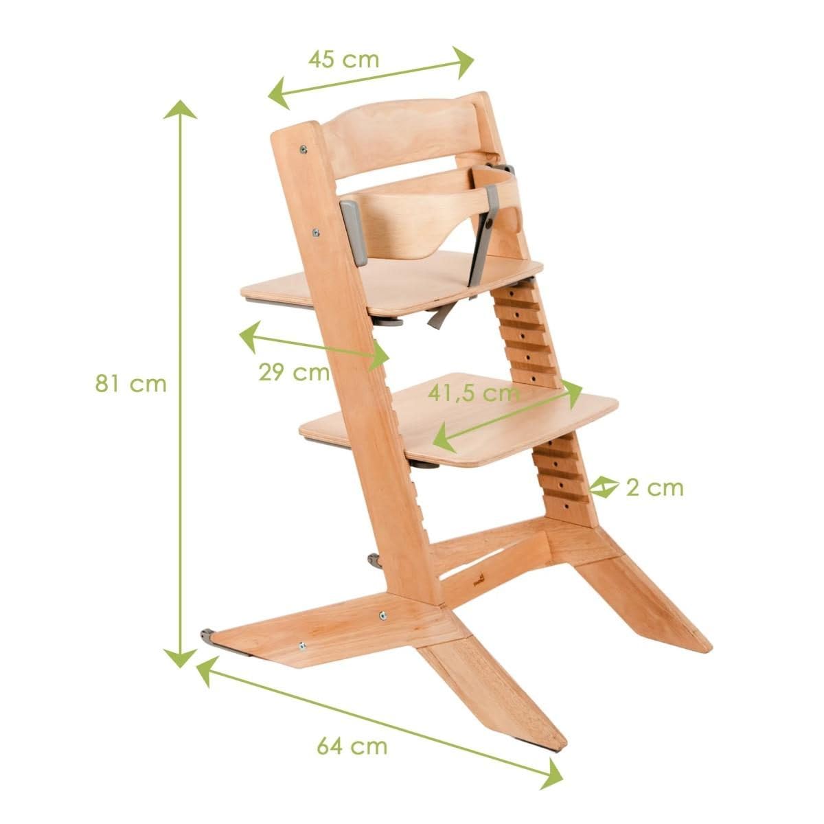 Geuther Tablette pour chaise haute NALA - fixation clic, hêtre - Noir