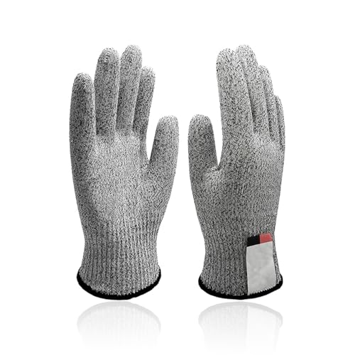 AzureRay Schnitzhandschuhe für Kinder, Schnitzmesser mit Stufe 5 Schutz, für 8-12 Jährige, Ostergeschenke, Kastanienbohrer, Taschenmesser Schnitzen