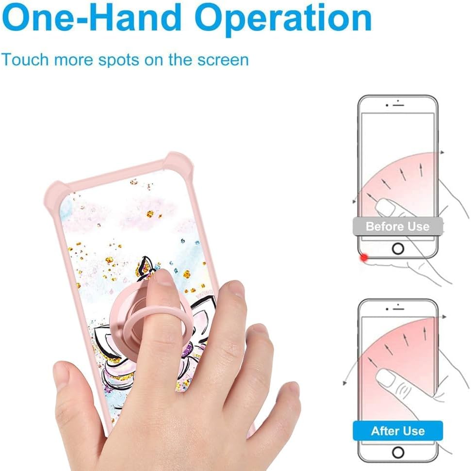 Phone case with attached ring stand