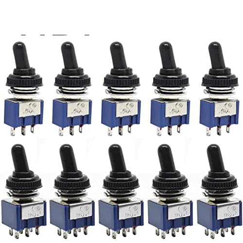 Interrupteur à bascule 6A MTS-202 mini commutateur étanche DPDT pour circuit