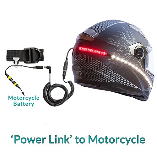 Lightrider Motorcycle Helmet Light With Motorcycle Battery Link — Added Safety Of 360° Visibility Comes From High Intensity Leds Circling Your Helmet #TOP3