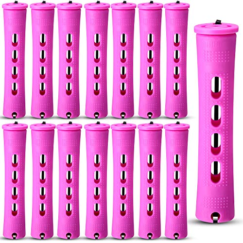 80 Pieces Hair Perm Rods Set Cold Wave Rods Hair Rollers Plastic Perming Rods Curlers for Hairdressing Styling (0.75 Inch, Purple)