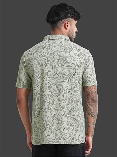 Image of STELLERS Men's Printed Polo T-Shirt | Regular Fit| Feather Touch Feel | Odour Resistant | Wrinkle Free | Stretchable | Anti-Static