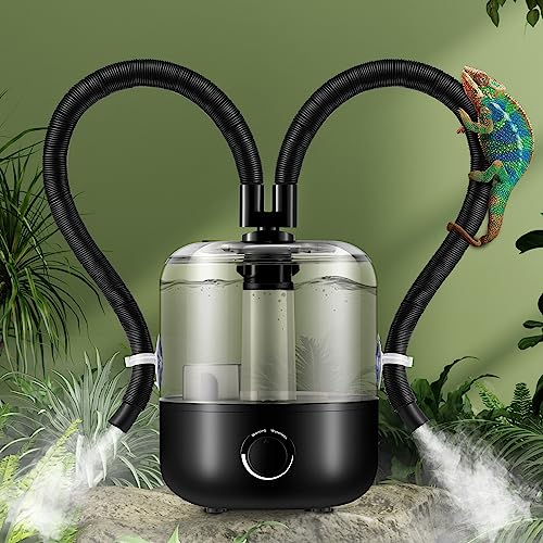 Moongiantgo 爬虫類加湿器 植物用加湿器 フォグマシン 3L大容量 静音 長時間加湿 加湿量調節可能 空焚き防止 噴霧器 ミストメーカー 爬虫類 両生類 飼育用 爬虫類飼育