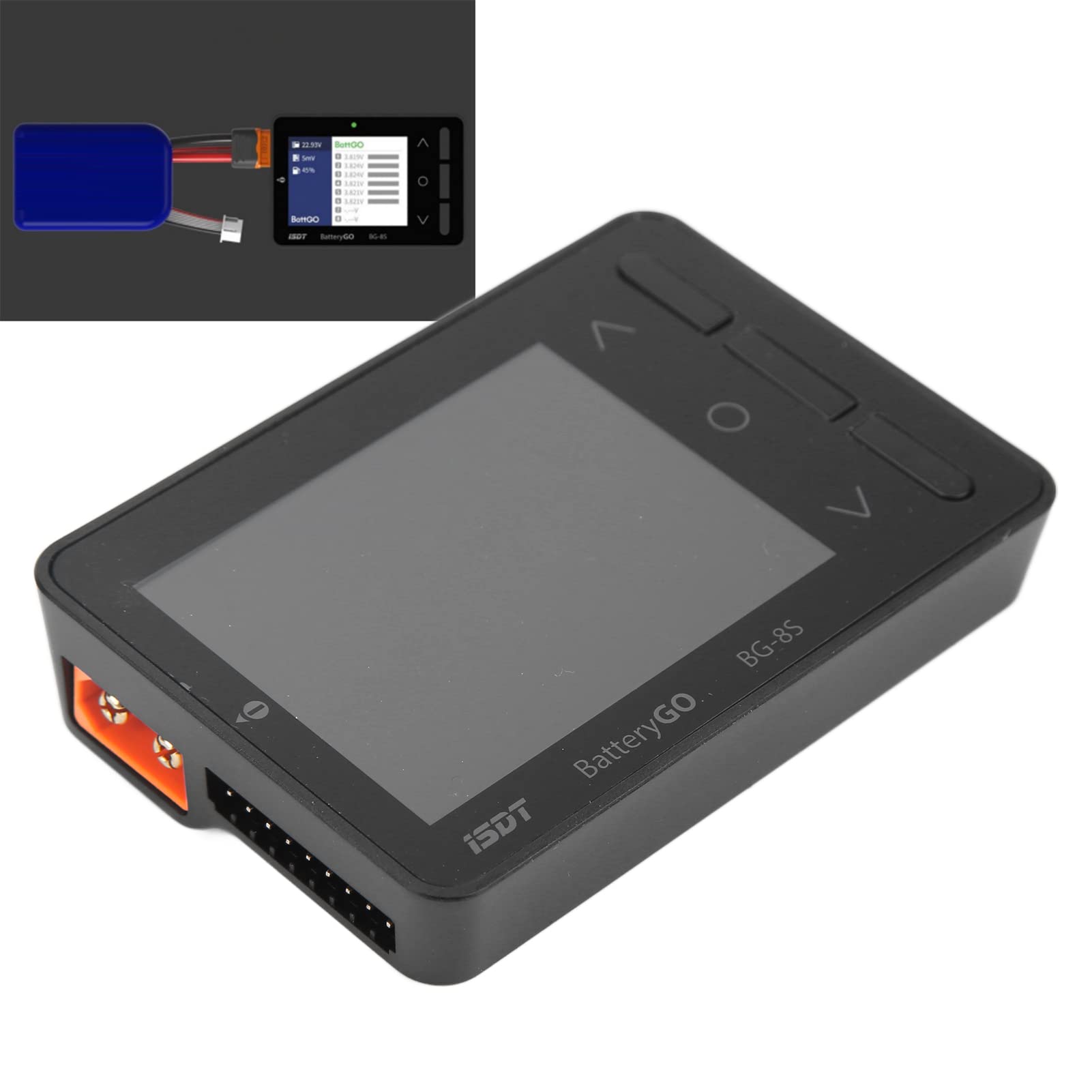 BG‑8S Comprobador de batería inteligente, QC 2.0/3.0 Comprobador de capacidad de batería digital para Lilon para Lipo para Lihv