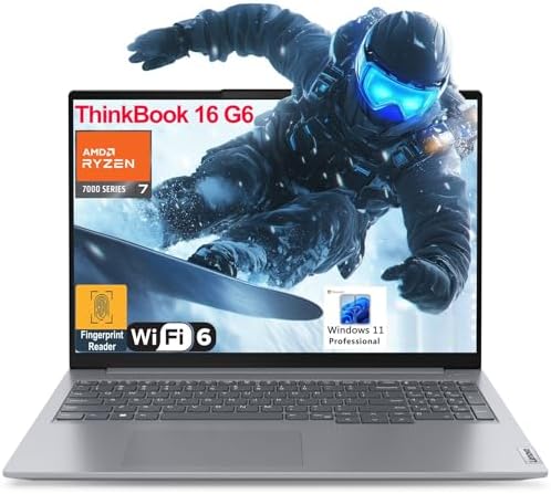 Lenovo ThinkBook 16 G6 16" FHD+ Laptop Computer, AMD 8-Core Ryzen...