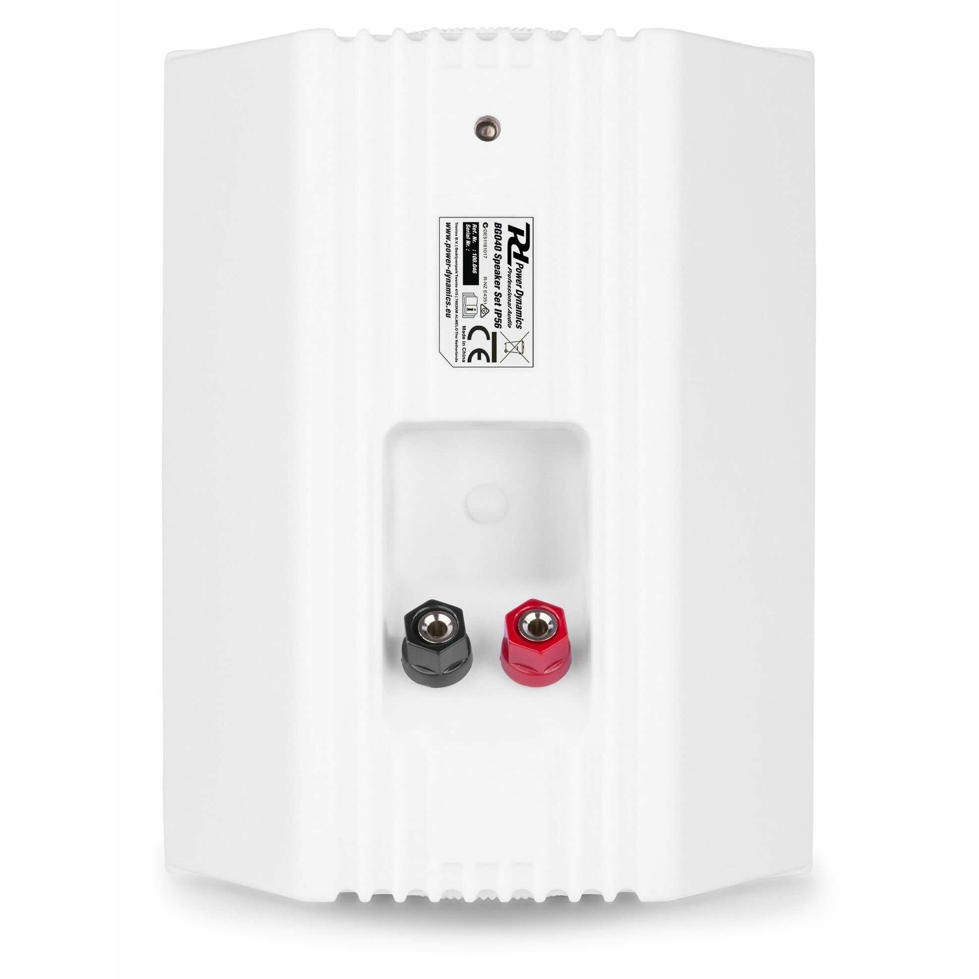 Power Dynamics BGO40 Set di Diffusori a 2 Vie, Woofer 4", Tweeter 3/4", 100 W, Bianco