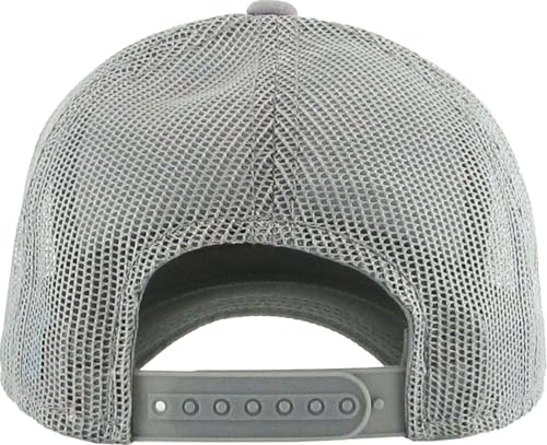 Image of KBETHOS Classic 5 Panel Cotton Twill Mesh Trucker Cap with Adjustable Snapback