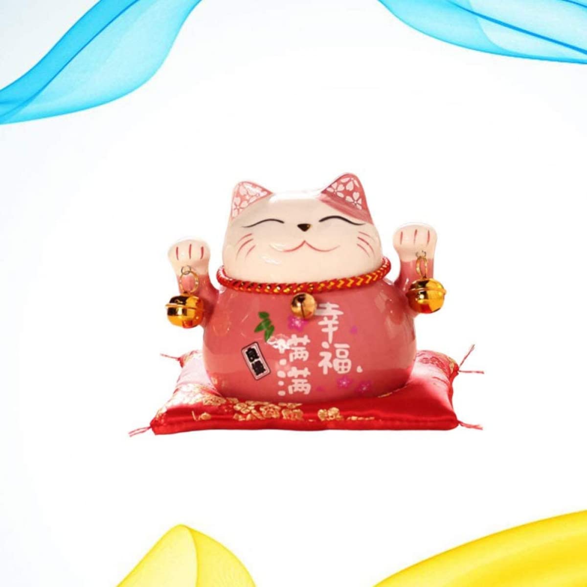Amazon.co.jp: 猫の貯金箱 陶器製招き猫の貯金箱風水金運コレクション