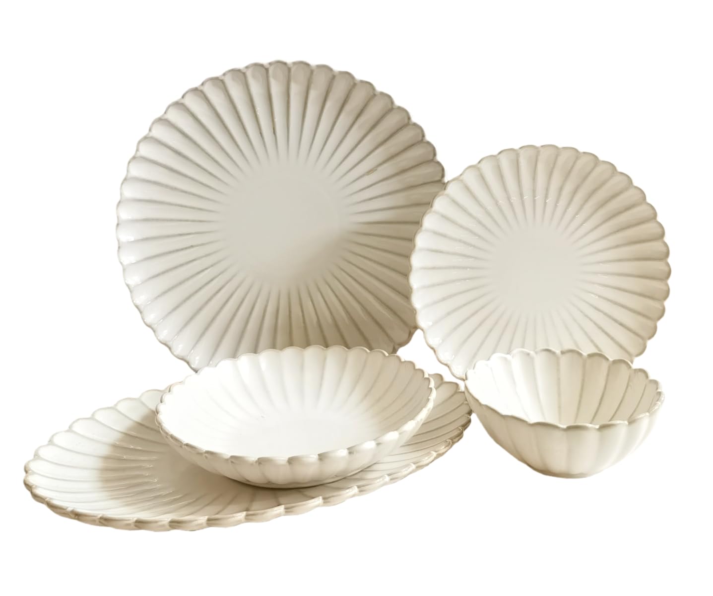 BRICARD Juego De Platos Paris Beige 25 Piezas - Vajillas Completas 6 Personas De Vajilla Porcelana - Con Platos Llanos, Platos Hondos Y Cuencos - Platos Vajilla Para Microondas Y Lavavajillas