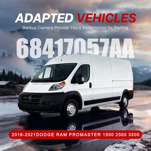 Image of 68417057AA Back up Camera Compatible with Ram Promaster 1500 2500 3500 2018-2021 Rear View Reverse Park Assist Camera
