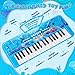 Upgraded 37 Keys Kids Piano Keyboard with Microphone Music Stand – Portable Musical Toys for Toddlers Ages 3 4 5 6 Boys Girls Birthday Gift - Blue