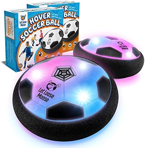 LLMoose Hover Soccer Ball - Soccer Gifts - Toys for Boys and Girls - Gifts for Boys and Girls - Soccer Training Equipment - Easter Basket Stuffers - Soccer Stuff For Kids - 2 Indoor Soccer Balls