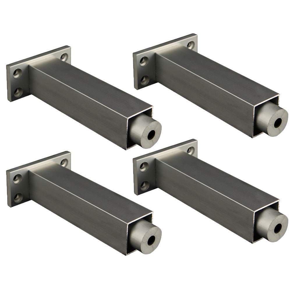 Gambe per mobili Altezza Regolabile 6 mm Gambe per tavoli in Metallo Piedini per mobili Piedini in Lega di Alluminio Quadrati di Ricambio Alzate per mobili Gambe per divani Letto p