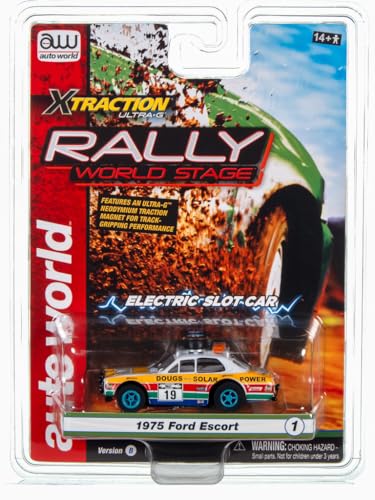 AUTO World Xtraction Rally World Stage SC393 Slot Car 1975 Car Escort SR B