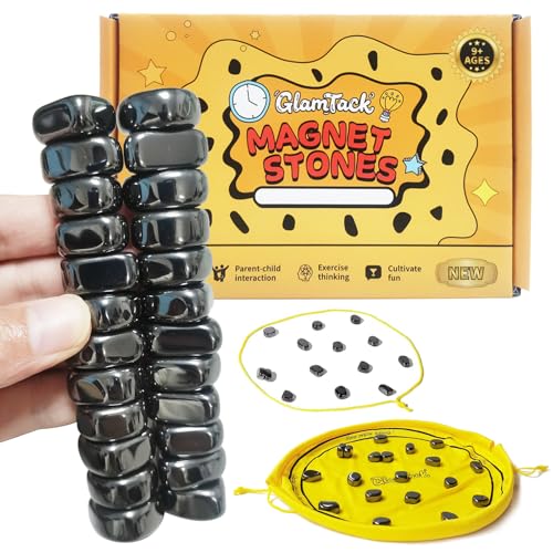 Juego de Ajedrez Magnético con 24 Piedras y Bolsa 2 en 1 miniatura 1