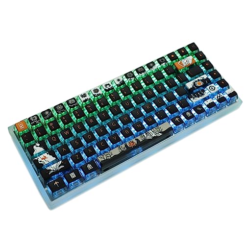 YMDK 116 Key Dark Fairy Tale Five Side Dye Sub PBT Pudding Backlit Smoky Keycaps ASA Profile for MX Mechanical Keyboard 104 96 87 84 68 116 Dark Fairy Tale