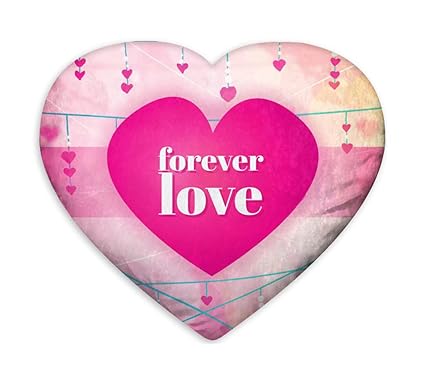 DreamVio Love Heart Shaped Velvet Cushion/Pillow/Plush for Gifting on Birthdays,Anniversaries, Valentine Day Color - Multi (Size- 15x17 inch) Shape 42