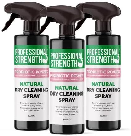 Professional Strength Probiotic Natural Dry Cleaning Spray, 500 ml (Pack of 3) – Eco-Friendly Fabric Freshener for Delicates & Wool Professional Strength Probiotic Natural Dry Cleaning Spray, 500 ml (Pack of 3) – Eco-Friendly Fabric Freshener for Delicates & Wool