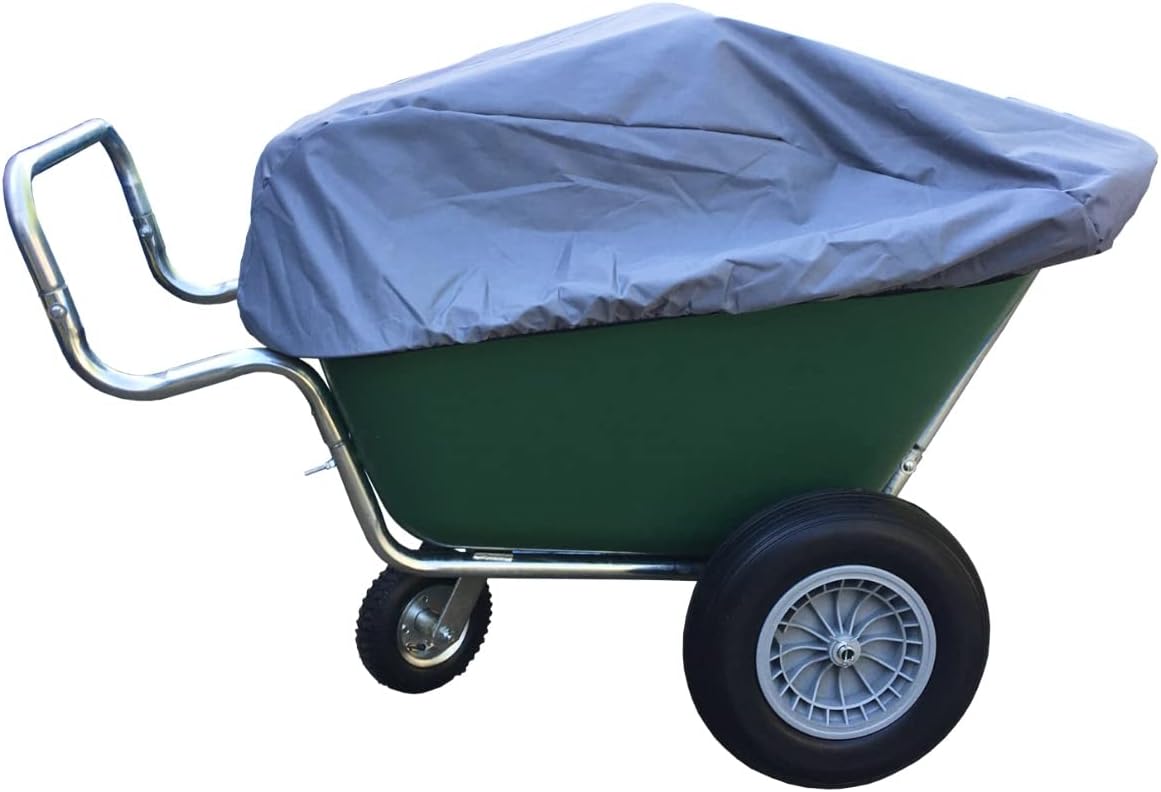 WheelBarrows Direct 200L Green Yard Wheelbarrow with spinning jockey