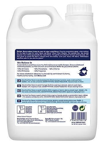 Image of Bona Marble, Stone, Tile, LVT & Laminate Floor Cleaner Liquid Refill Can (2.5 Ltr) (88 oz) Home | Floor | No Harmful Chemicals | Kids & Pets Safe | Removes Dirt & Tough Stains | Multi Surface Use