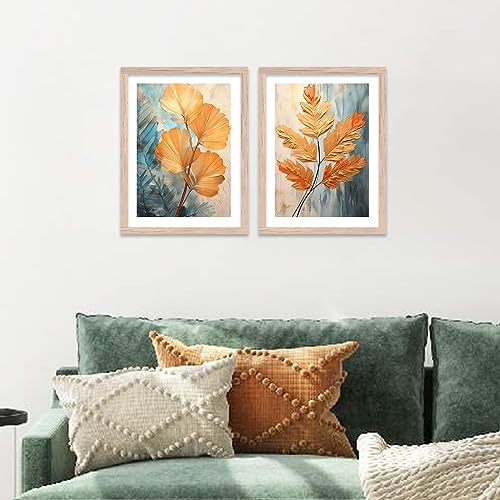 Image of kotart Paper Aesthetic Modern Art Wall Paintings With Frame For Living Room Bedroom Office Wall Decoration - Home Decor Frames Set of 2 (Art 2, 19x25 inch)