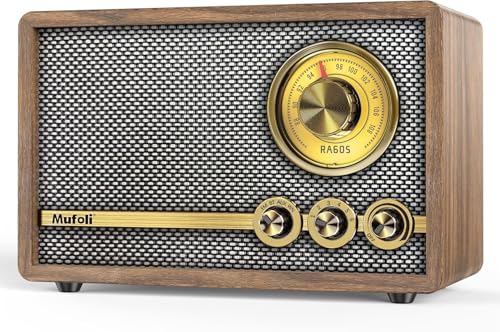 Vintage Radio FM, Retro Bluetooth Speaker, Wood Bluetooth