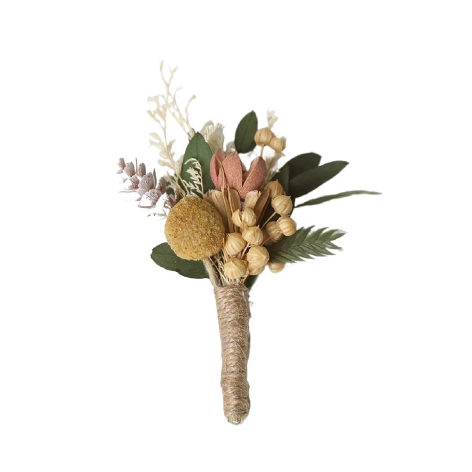 UJEDFHV Wedding Simulation Rose Corsage Dried Flower Bouquet Boutonnieres For Wedding Corsage Men Marriage Suit Decoratio For Proms