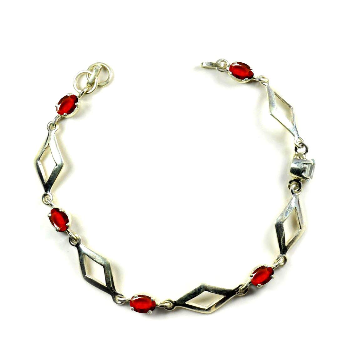 Elige tu color de piedras preciosas naturales pulseras de plata para mujer, joyería especial en estilo garra