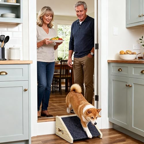 Dog Ramp for Sofa and Tall - 26 Degree Non-Slip Pet Ramp with High Traction Cover, Portable Orthopaedic Foam Climbing Stairs for Elderly Dogs and Cuc - Image 3