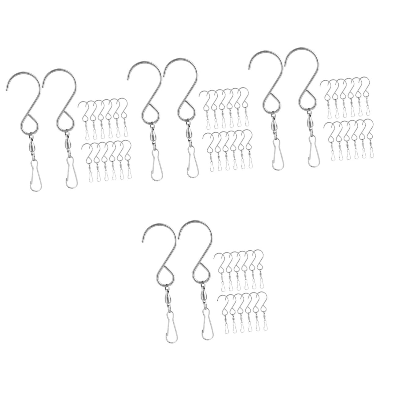 Gadpiparty 80stücke Drehbare Haken Aus Edelstahl Robuste Clips Für Windspiele Pflanzen Vogelhäuser Und Blumenkörbe Praktische Aufhängungen Für Garten Wohnung