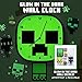 Minecraft Creeper Glow In the Dark Wall Clock - Officially Licensed Silent, Non-Ticking Clock - Includes 3 Sheets of Removable Minecraft Decals - Minecraft Room Decor for Boys | Paladone