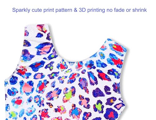 Image of Domusgo Gymnastics Leotards for Girls Sparkly One Piece Biketard Size 1-10Y