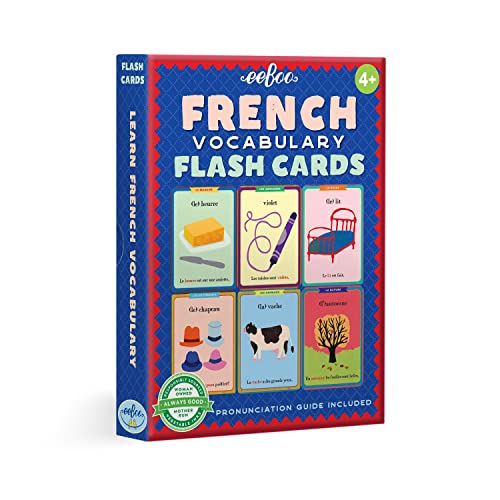 Image of eeBoo: French Vocabulary Flash Cards, Learn French, Imaginative Problem Solving, Educational Games that Cultivates Conversation, Socialization, and Skill-Building, Perfect for Ages 4 and up