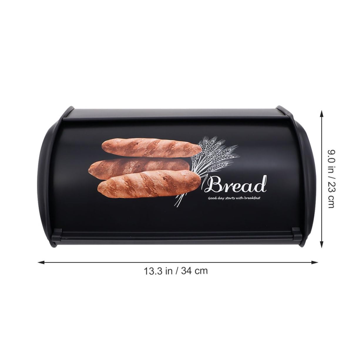 Cabilock Boîte à Pain Noire en Fer Étanchéité et Résistance la Compression, Boîte de Conservation de Pain Créative et Élégante Cuisine