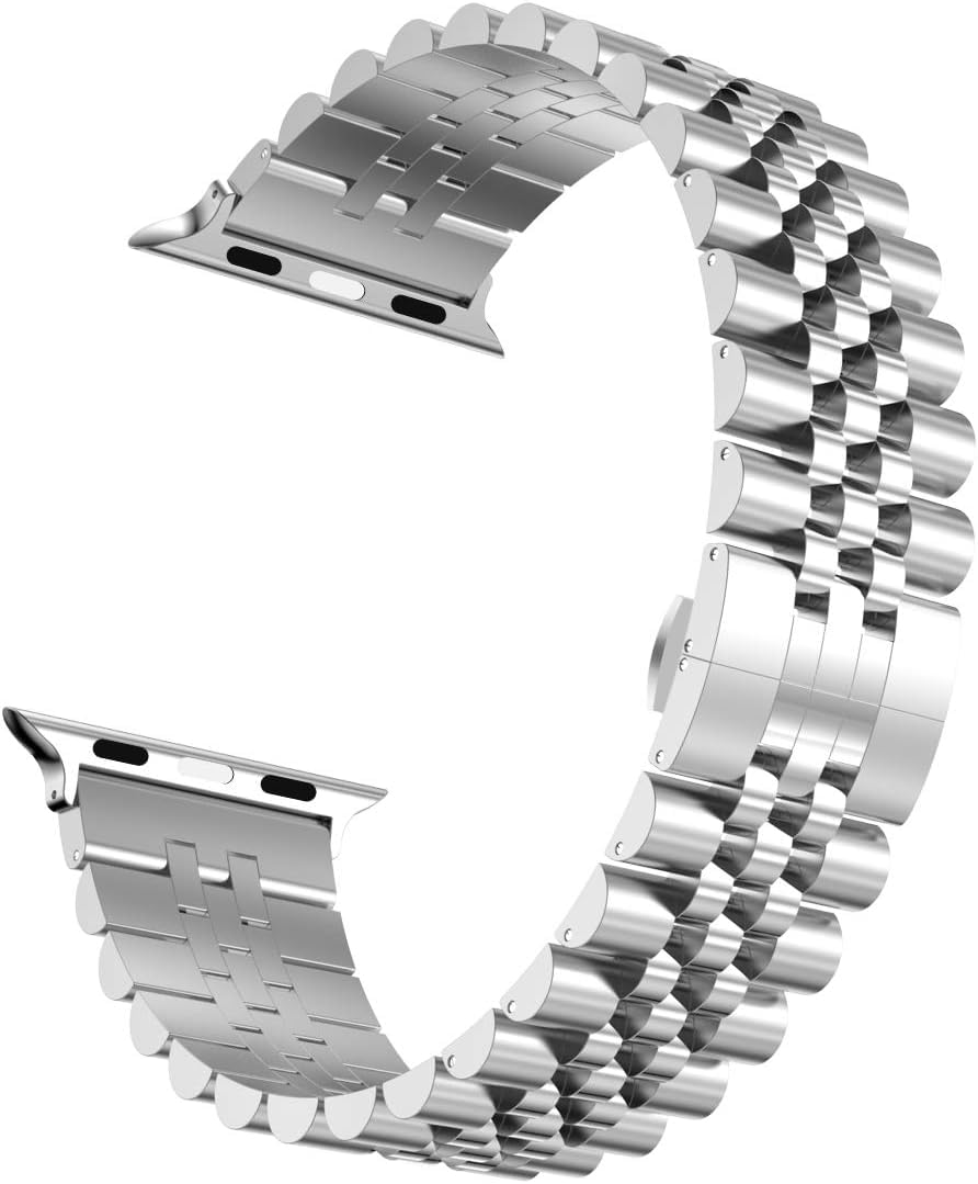 Amtrix Smart Watch Strap For iWatch 41/40/38mm Series Series 8/7/6/SE/5/4/3/2/1 Premium 2023 New Edition Heavy Stainless Steel Belts (Silver) (B0CQRQQWQM) Amazon Price History, Amazon Price Tracker