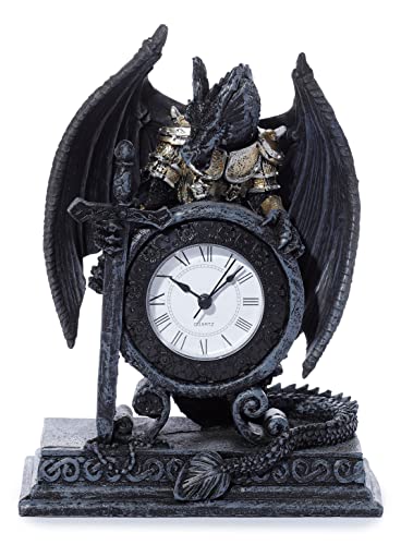 Puckator DRG28 Horloge Dragon en Armure 7 x 15 x 20 cm, Mixte